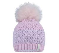 Sterntaler Gorro de Punto con pompón de Piel sintética, Rosa Perla, 45