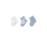 Sterntaler Gots Baby-Söckchen 3er Ringel Calcetines, Hellblau, Normal para Bebés