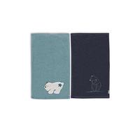 Sterntaler Gots - Toalla Infantil Unisex (30 x 50 cm), diseño de Oso Polar, Color Turquesa Oscuro