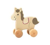 Sterntaler- Holzspielzeug hergestellt aus FSC 100%-zertifiziertem Holz, langlebig und umweltfreundlich. Diseño de Animales Juguete de Rodillo de Madera Sunny, Multicolor, colorato (3402534)