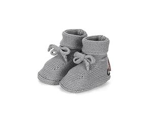 Sterntaler Lazo de Zapato de Punto, Bebé-Niñas, Plateado Mel, 14 EU