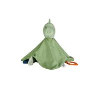 Sterntaler Manta de Seguridad M Dino Rexi - Manta de Peluche para bebé de Rizo y Jersey de Rizo - para bebés y niños con mordedor - Peluche para casa y Viaje, Color Verde Piedra