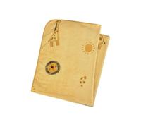 Sterntaler Manta para bebé Jirafa y león - Manta de Felpa Suave con Bonito diseño Todo en el Otro - Un Lado Corto y Otro Largo para Mayor Comodidad, Ocre