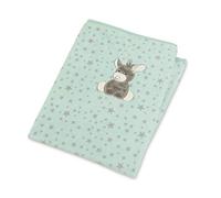 Sterntaler Manta suave Emmi el burro, Edad: Desde el nacimiento, 75 x 100 cm, Turquesa/Multicolor