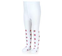 Sterntaler Medias de fresas para niños con estampado, medias para niña con cintura elástica para un agarre cómodo, medias cómodas y versátiles para combinar, Blanco, 62