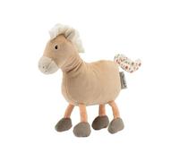Sterntaler Mini peluche de caballo Sunny - Pequeño peluche de tela suave - Juguete para bebé relleno de algodón de poliéster - fiel compañero con sonajero para descubrir, acurrucarse y jugar, beige