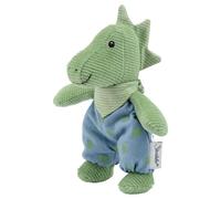 Sterntaler Mini peluche Dino Rexi - Pequeño peluche de pana fina y jersey - Juguete para bebé con sonajero - fiel compañero para descubrir, acurrucarse y jugar, color verde piedra