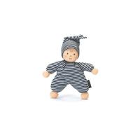 Sterntaler- Muñeca Heiko, Sonajero Integrado, Para Bebés Desde El Nacimiento, 23 cm, Azul/Blanco, Color Negro (30150)