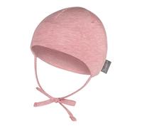 Sterntaler OCS Beanie Melange - Gorro Suave de Punto único (orgánico) para niña, Gorro de Entretiempo para bebés y niños con Cinta para Atar, Rosa Aterciopelado, 47