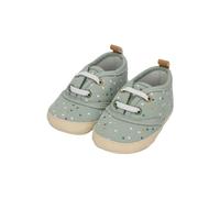 Sterntaler Patrón de Zapatos de bebé para niños de Lona Estampada con Piel sintética - Zapatos de bebé con Cordones elásticos y Suela Antideslizante Cosida con Estrellas, Color Verde., 16 EU