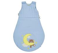 Sterntaler Saco de Dormir para bebé de 62/68 cm Oso Bo, Ligero Saco de Dormir con Aplique, Forro de Jersey único, Acolchado, Cremallera bidireccional, Inserto de Malla, Azul Hielo, 1,50 TOG, Talla 68