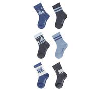 Sterntaler Socken 6er Winter - Calcetines de invierno (6 pares, 19-22 chico), color azul, Jeans azules., 19-22