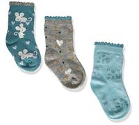 Sterntaler Söckchen 3er-Pack Katze Calcetines, Color Gris Claro, 26 para Bebés