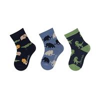 Sterntaler Söckchen 3er-Pack Mammut Calcetines, Marine, 30 cm para Niños