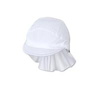 Sterntaler Sombrero con Protección De Cervicales Sombrero, Niños, Blanco (Weiss 500), 57 (Tamaño del Fabricante:57)
