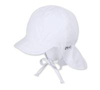 Sterntaler Sombrero Con Protección De Cervicales Sombrero, Unisex bebé, Blanco (Weiss 500), 45 (Tamaño del fabricante:45)
