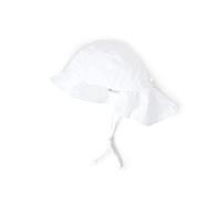 Sterntaler Sombrero Con Protección De Cervicales Sombrero, Unisex bebé, Blanco (Weiss 500), 47 (Tamaño del fabricante:47)