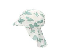 Sterntaler Sombrero con Visera para niña con protección para la Nuca, diseño de Mariposa, Verde Medio, 49