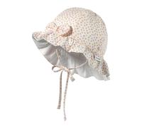 Sterntaler Sombrero de bebé con diseño de Lunares con Cinta para el Sol en los calurosos días de Verano, Crudo, 49