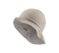 Sterntaler Sombrero de Muselina Reversible para niña de Muselina de algodón, Suave y Forrado con Muselina de algodón, Sombrero de Sol para bebé, Beige, 49