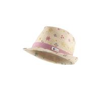 Sterntaler Sombrero de Paja con Flores - Sombrero de Verano con Estampado Floral Integral - Protección UV 50+ Sombrero para el Sol - Sombrero para niña - Sombrero de Verano para bebés y niños, Arena,