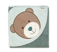 Sterntaler Toalla de baño con capucha del Oso Ben, Edad: a partir de 0 meses, 80 x 80 cm, Verde