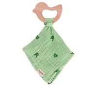 Sterntaler Toalla de Seguridad Unisex para bebé, con mordedor Kinni y Kalla, para bebé y niña, ecológica, Verde Medio, 1 Unidad (1 Unidad)