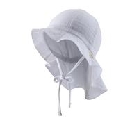 Sterntaler Unisex niños Muselina de algodón con Cinta de Atar Sombrero para el Sol, Blanco, 45