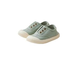 Sterntaler Zapatillas Uni - Zapatillas Deportivas para bebé de Lona - Zapatos de Verano para niños con Suela Antideslizante - Zapatos Unisex para bebé con Banda elástica, Color Verde., 26 EU