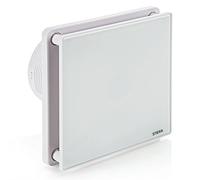 STERR Ventilador de baño blanco con sensor de humedad - Ventilador moderno y silencioso en el baño - 100 mm
