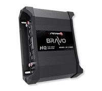 Stetsom Bravo HQ 400.4 - Amplificador digital de audio multicanal para coche, 2 ohmios estable - 400 vatios RMS, 4 canales independientes, cruce variable, rango completo, altavoces estéreo de coche DS