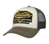 Stetson American Heritage - Gorra de camionero para niños y hombres, malla de béisbol con cierre a presión, con pico otoño-invierno, primavera-verano, gris, Talla única
