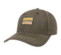 Stetson Béisbol Gorra Cotton Hombre - de algodón Curved Brim Cap Hebilla Metal, con Visera, Forro Invierno Otoño Verano Primavera Verano/Invierno - Talla única marrón-Gris