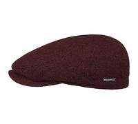 Stetson Belfast Flatcap - Gorra para hombre - Gorra con visera con lana - Gorra para hombre con forro interior (algodón) - Gorra de lana otoño/invierno - Gorra plana, rojo oscuro, 57