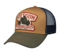 Stetson Gorra Trucker Biker Hombre - Camionero de béisbol Malla Snapback, con Visera, Visera Verano Primavera/Verano - Talla única Azul