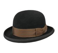 Stetson Bombín de Fieltro Pelo Hombre - Made in The EU Sombrero con Forro, Banda Grosgrain Invierno otoño/Invierno - S (54-55 cm) Negro