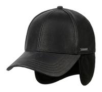 Stetson Chevrette Cowhide Gorra de Beisbol con Orejeras Seis Paneles Cuero Unicolor Unisex Otono Invierno