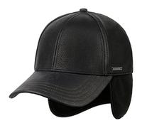 Stetson Gorra con Orejeras Chevrette Cowhide Mujer/Hombre - de Piel béisbol Visera, Orejeras, Forro Invierno otoño/Invierno - M (56-57 cm) Negro