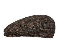 Stetson Gorra Colour Spots Driver Hombre - Made in The EU Gorro Ivy con Visera, Forro Invierno otoño/Invierno - 57 cm Negro