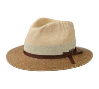 Stetson Contrast Brim Traveller Sombrero de Paja Toyo Proteccion UV 40 Unisex Primavera Verano