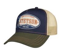 Stetson Cowboy Coffee Company Trucker Cap Basecap Truckercap Truckercap Meshcap Mujer Hombre - Snapback con visera y visera Primavera-Verano, azul-oliva, Talla única