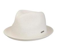 Stetson Sombrero de Paja Dawson Mujer/Hombre - Playa Sol Fedora Primavera/Verano Verano - XL (60-61 cm) Blanco