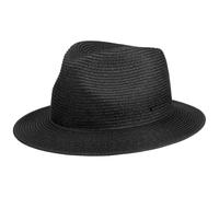 Stetson Sombrero Dawson Toyo Traveller Mujer/Hombre - para el jardín de Verano Playa Primavera/Verano Primavera - L (58-59 cm) Negro