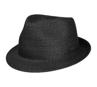 Stetson Sombrero de Paja Dawson Toyo Trilby Mujer/Hombre - Verano Sol Primavera/Verano - XL (60-61 cm) Negro