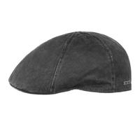 Stetson Flatcap Level para Hombre - Gorra Plana con algodón - Gorra de Hombre con protección UV 40+ - Gorra en Look Retro - Gorra Plana Verano/Invierno - Flat Cap Negro M (56-57 cm)
