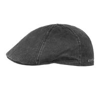 Stetson Flatcap Level para Hombre - Gorra Plana con algodón - Gorra de Hombre con protección UV 40+ - Gorra en Look Retro - Gorra Plana Verano/Invierno - Flat Cap Negro M (56-57 cm)