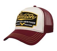 Stetson Gorra American Heritage Trucker Hombre - de Malla béisbol Snapback Cap Snapback, con Visera Verano/Invierno - Talla única Burdeos