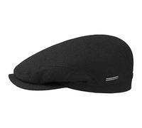 Stetson Gorra Belfast Wool Blend Hombre - Made in The EU Gorro Ivy de Lana con Visera, Forro Invierno otoño/Invierno - 58 cm Negro