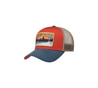 Stetson Gorra Canoe Trucker Hombre - Camionero de béisbol Malla Snapback, con Visera, Visera Verano/Invierno - Talla única Azul-Rojo