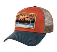 Stetson Gorra Canoe Trucker Hombre - Camionero de béisbol Malla Snapback, con Visera, Visera Verano/Invierno - Talla única Azul-Rojo